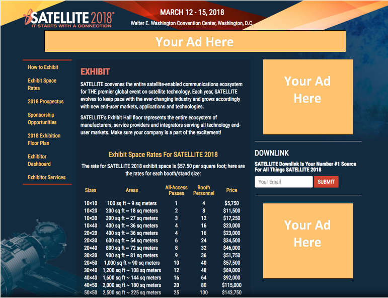 SATELLITE Website Banner Ads