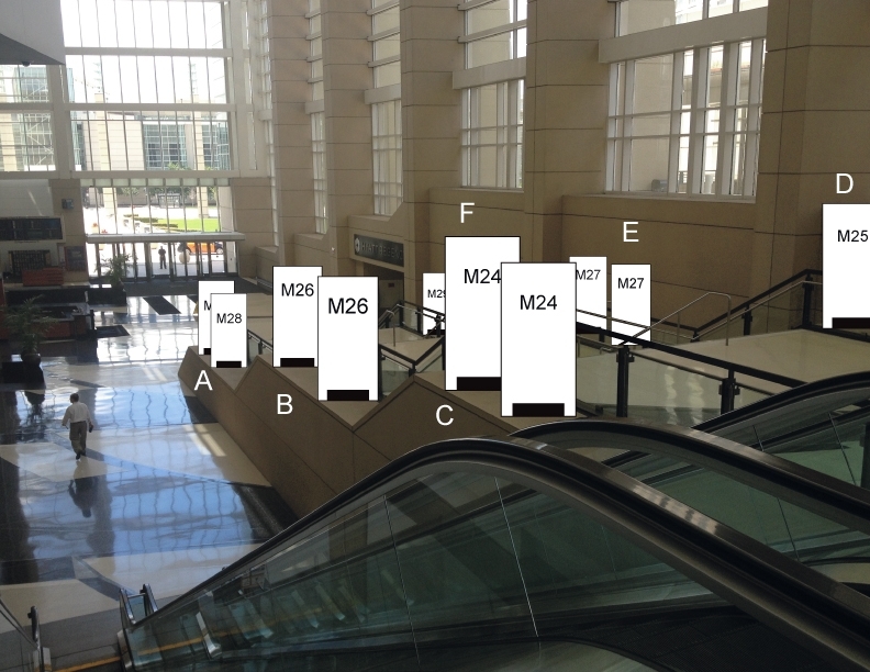 South Building Concourse Message Panels