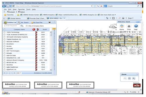 HIMSS15 A2Z Floor Plan Sponsorship