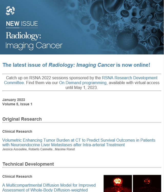Digital eTOC Banners - Radiology: Imaging Cancer