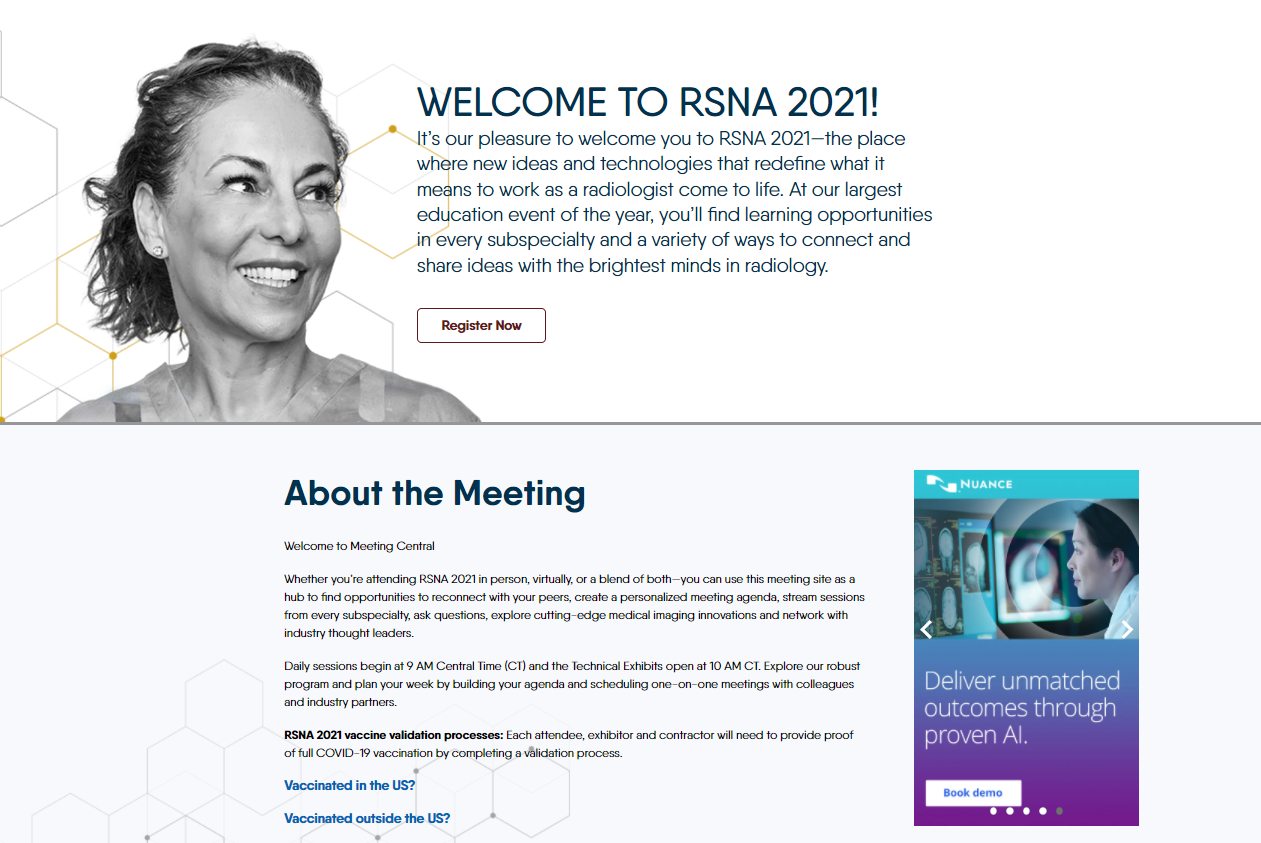 RSNA Meeting Home Page - Vertical Tower Banner