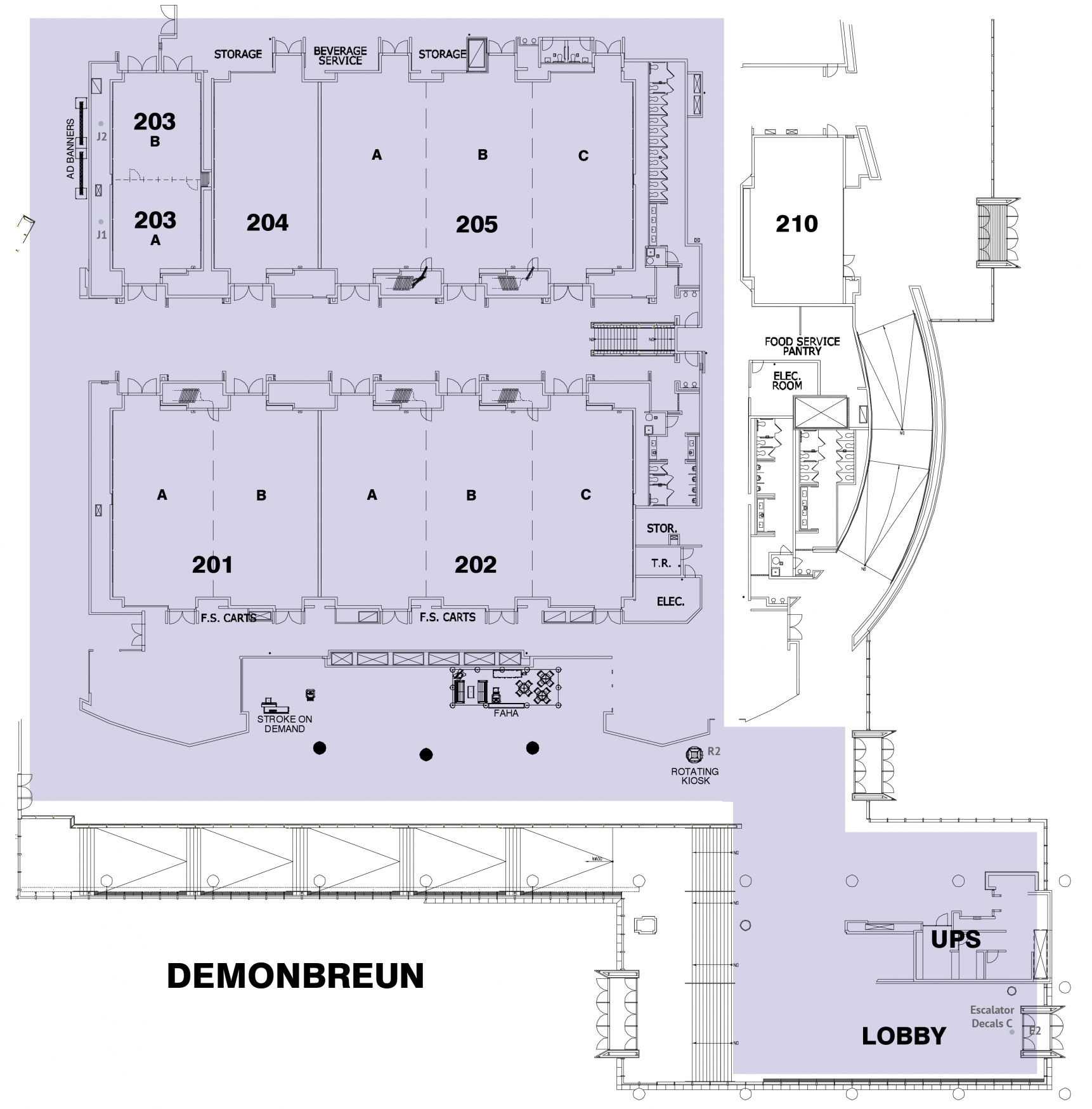 Envision Nashville Music City Center Level 2 Section 3 Floorplan